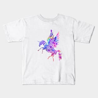 Rainbow Mandala Pattern Unicorn Kids T-Shirt